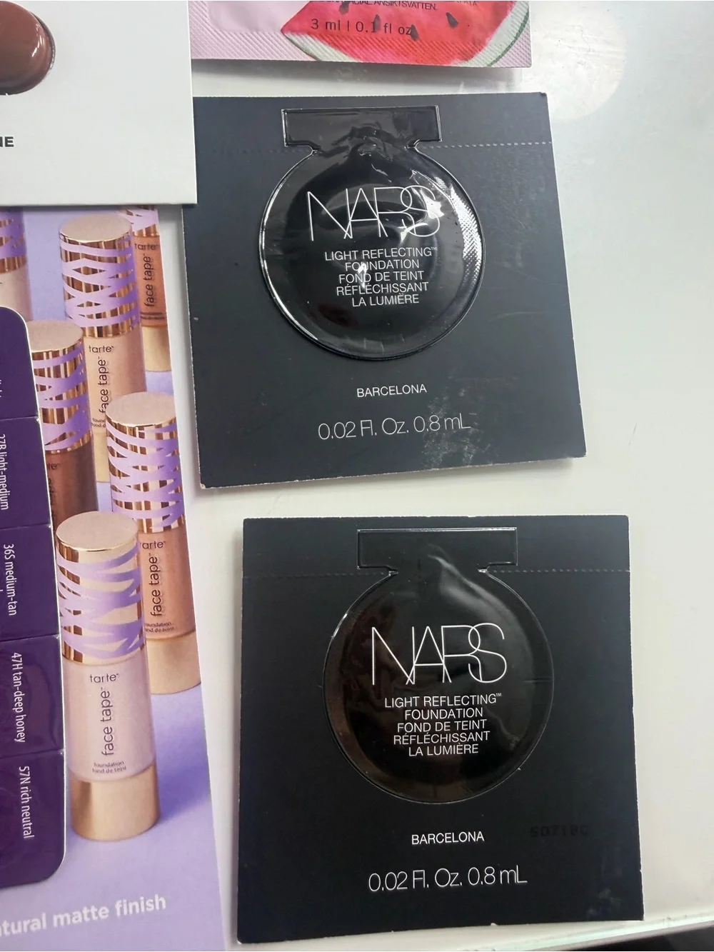 Giorgio Armani Foundation Shade Samples in Beige and Brown Tones